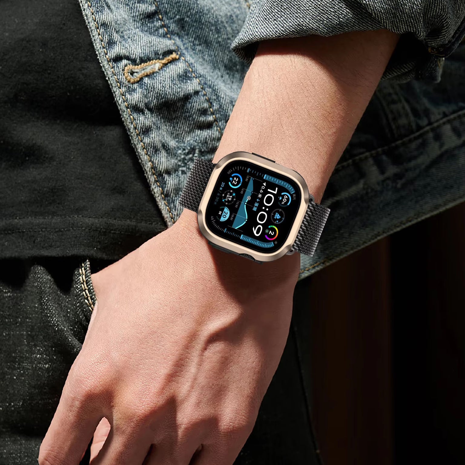 Aluminum Alloy TPU Frame Anti-Shock Watch Cover for Apple Watch Ultra 49mm