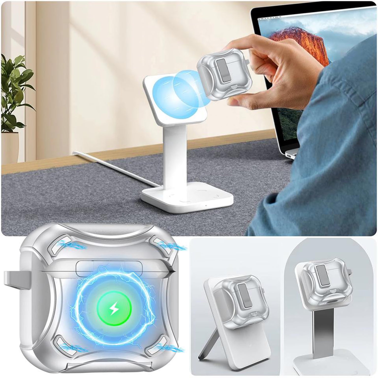 PC Hybrid TPU Protective Case with Switch Lock for Airpods Pro | Pro 2