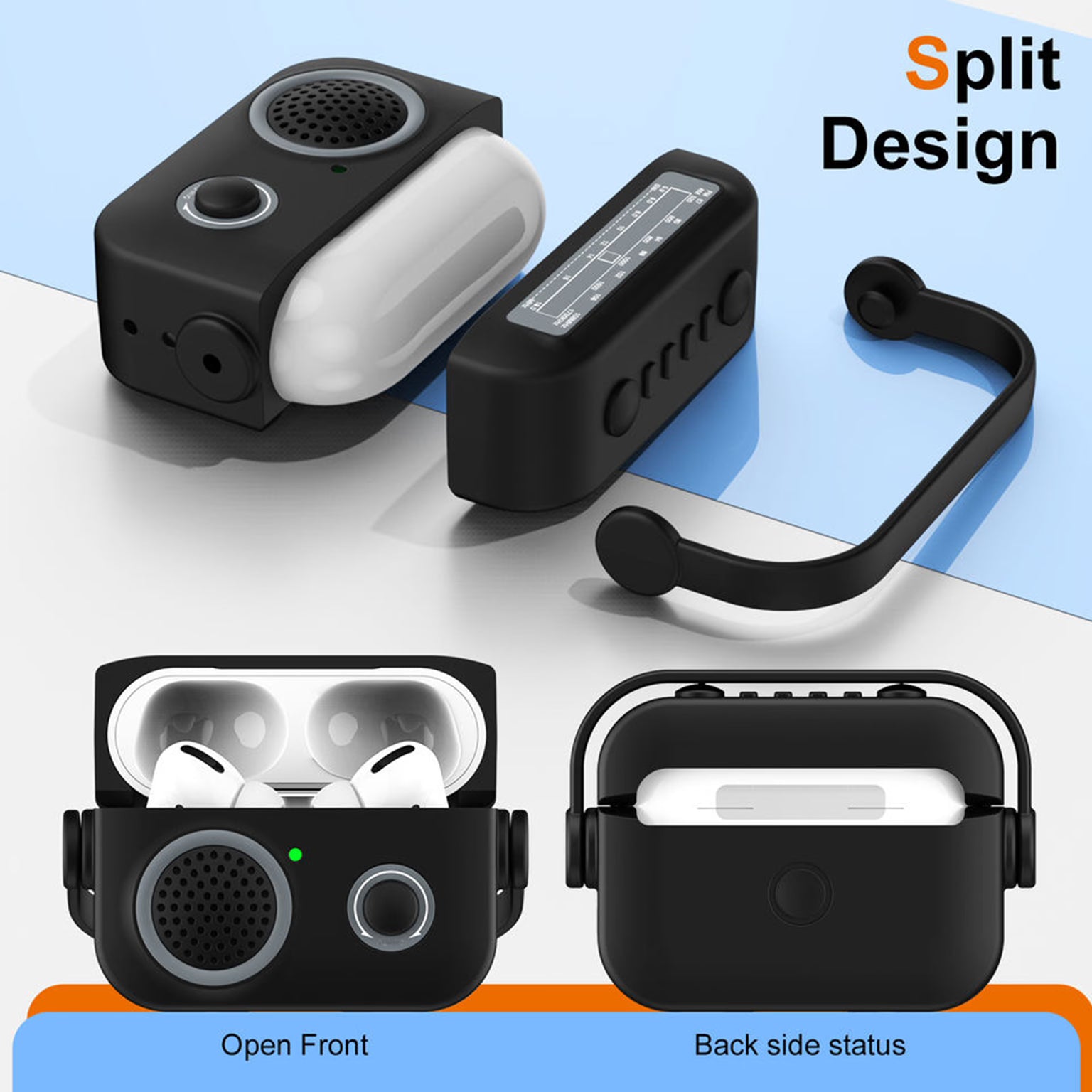Radio Style Wireless Bluetooth Earphones Shockproof Protective Case for Airpods 4 | 4 ANC