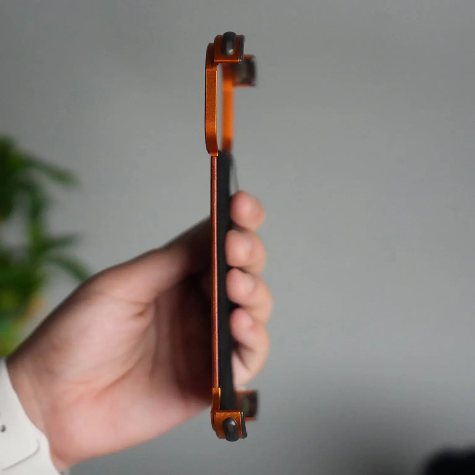 OATSBASF Magnetic Leather Metal Hidden Kickstand Frameless Magsafe Case for iPhone 17 Pro