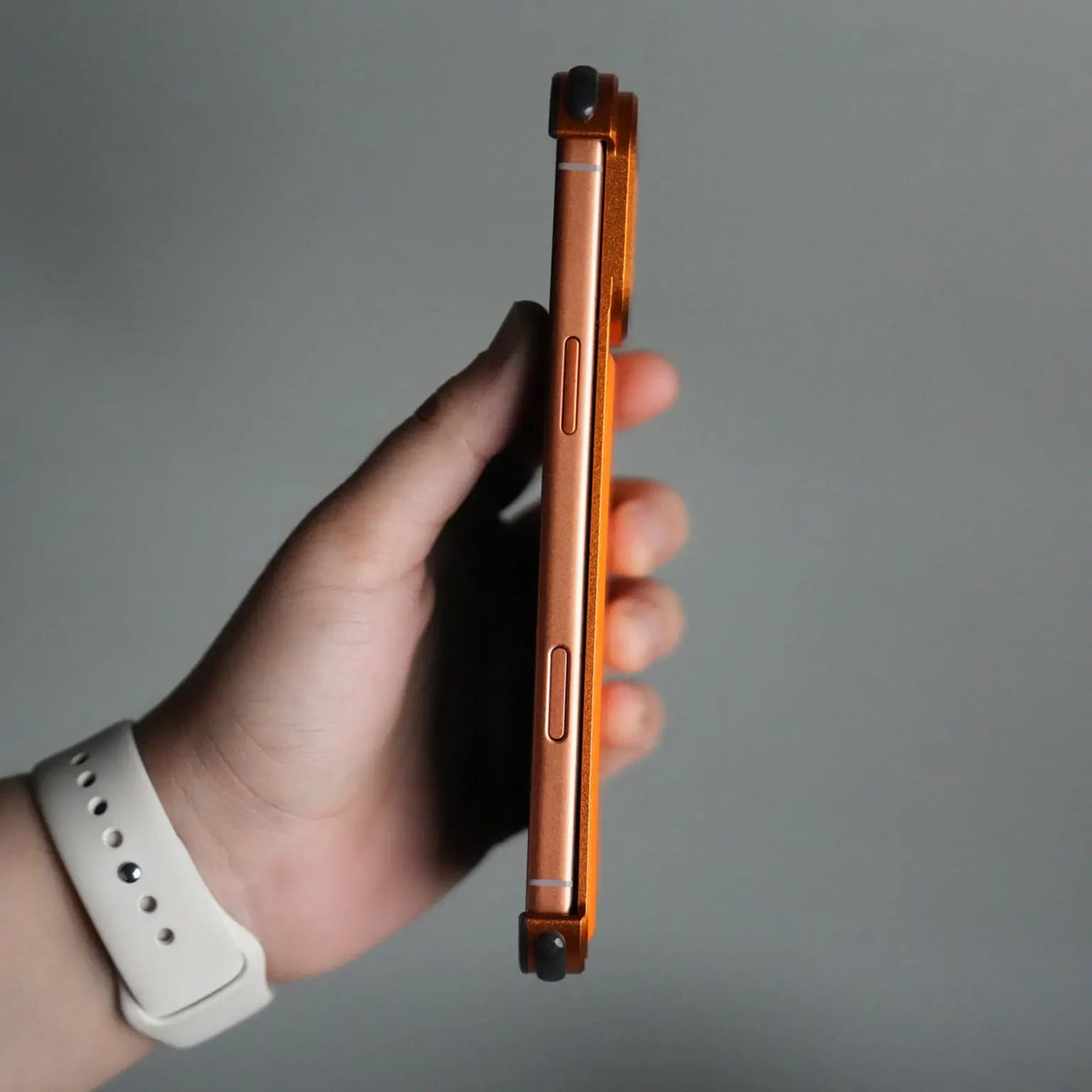 OATSBASF Metal Skeleton Shape PU Leather Magnetic Frameless Magsafe Case for iPhone 17 Pro