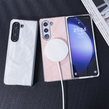 Garrett Texture Wireless Charging Magnetic Phone Case for Samsung Z Fold7