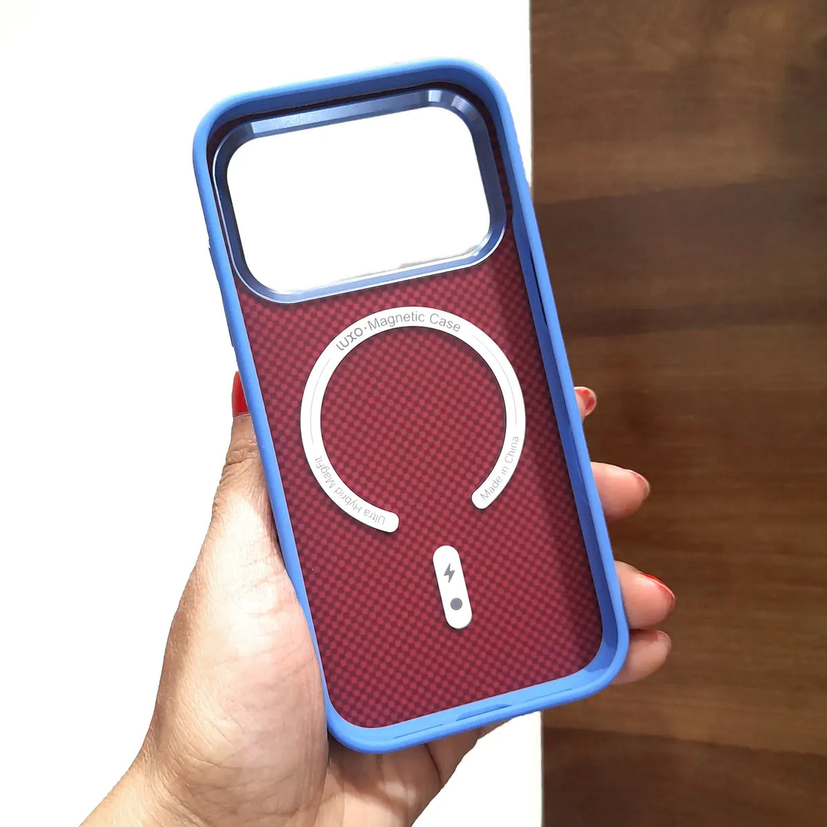 LUXO Ultra Hybrit Magfit Magnetic Metal Camera Frame Hard Case for iPhone 18 Pro