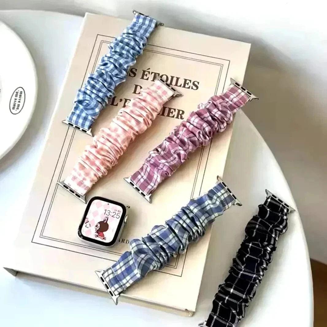 Fluffy Fabric Elastic Band for Apple Watch 38 | 40 | 41 | 42mm S10