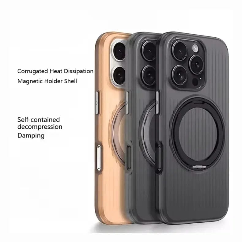 Cases & Covers for Fluted Texture Magnetic kickstand Matte Phone Back Case for iPhone