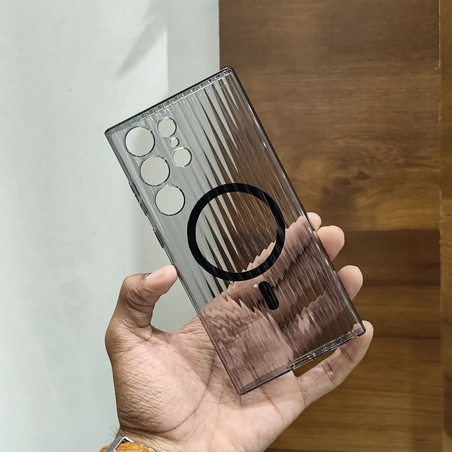 Cases & Covers Fluted Texture MagSafe Transparent Case for Samsung S23 Ultra