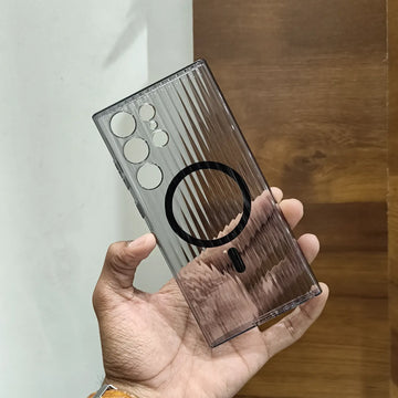 Cases & Covers Fluted Texture MagSafe Transparent Case for Samsung S23 Ultra