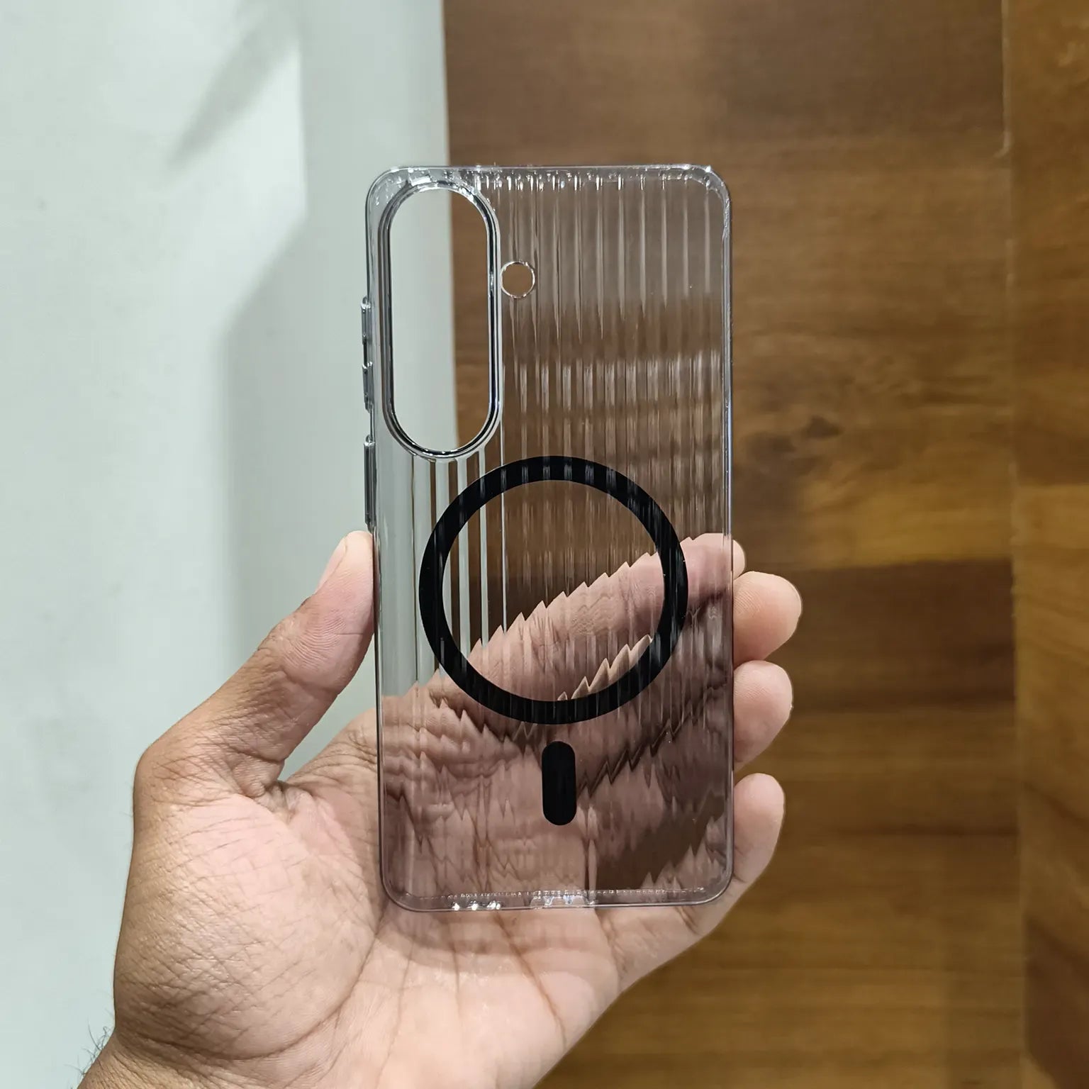 Cases & Covers Fluted Texture MagSafe Transparent Case for Samsung S24