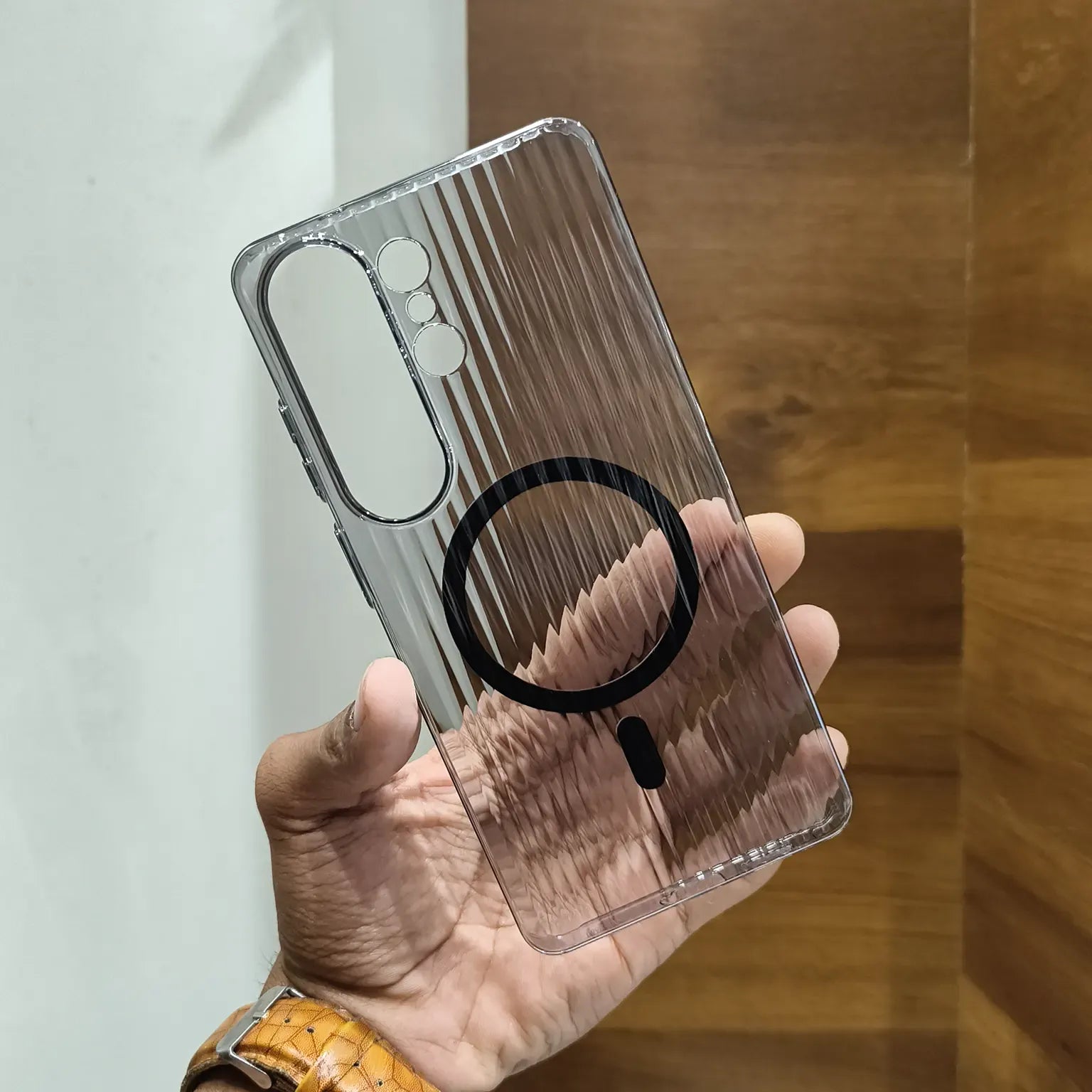 Cases & Covers Fluted Texture MagSafe Transparent Case for Samsung S25 Ultra