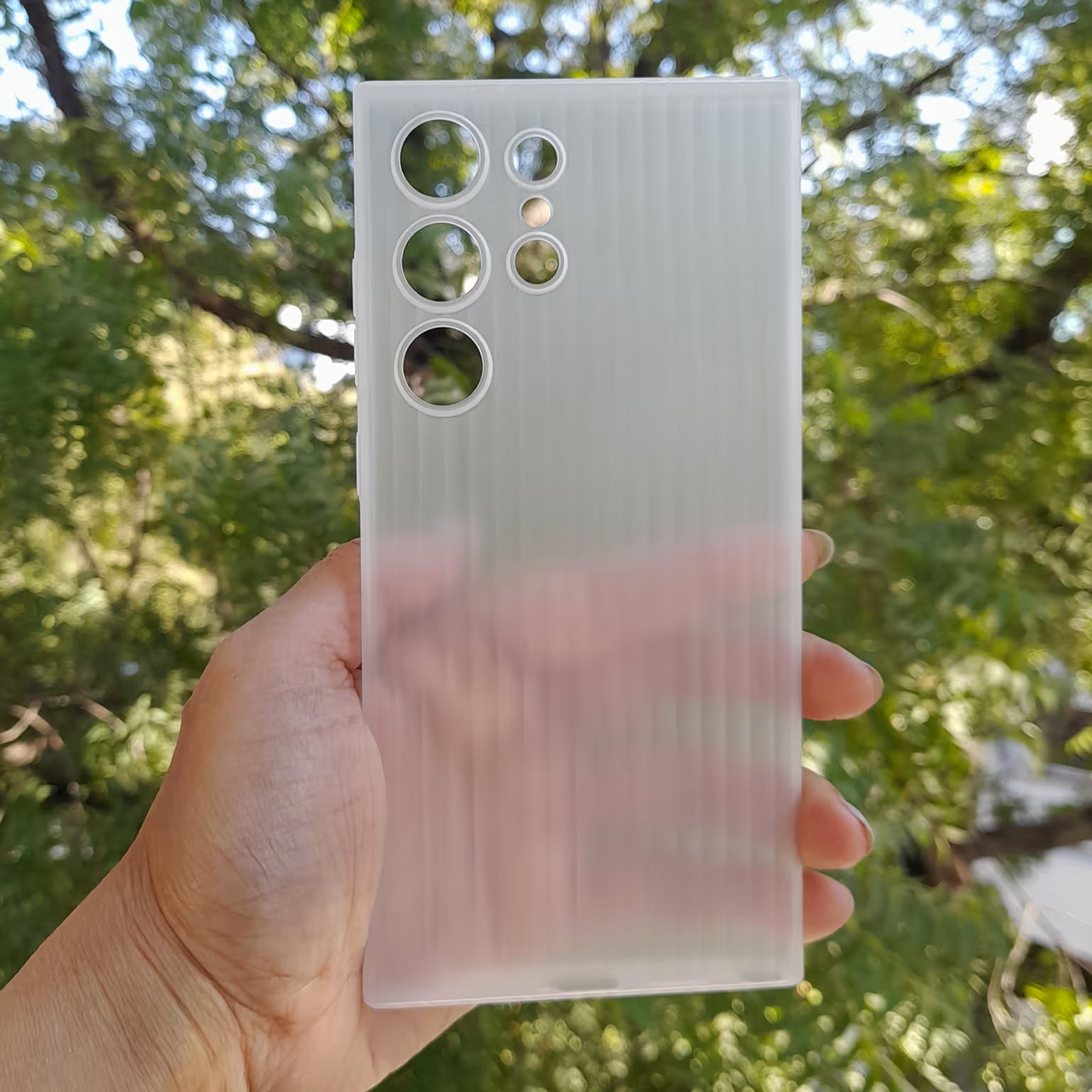 Frosted Ultra-Thin Slim Matte Fluted Paper Case for Samsung S24 Ultra