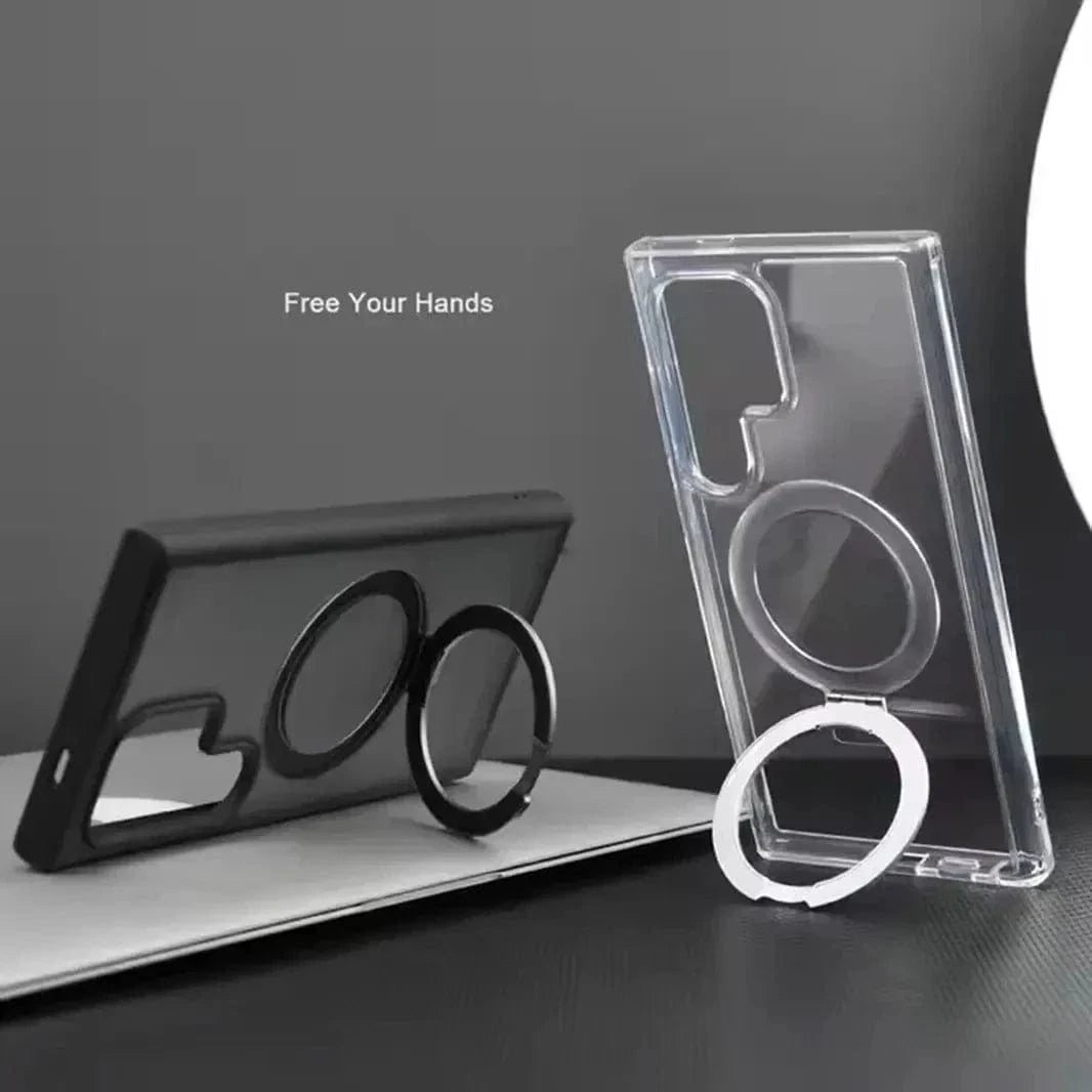 Cases & Covers Frosted Magnetic MagSafe KickStand Matte Hard Case for Samsung S24 Ultra
