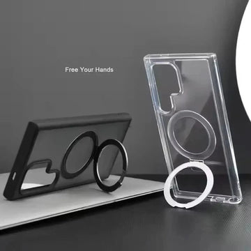 Cases & Covers Frosted Magnetic MagSafe KickStand Matte Hard Case for Samsung S25 Ultra