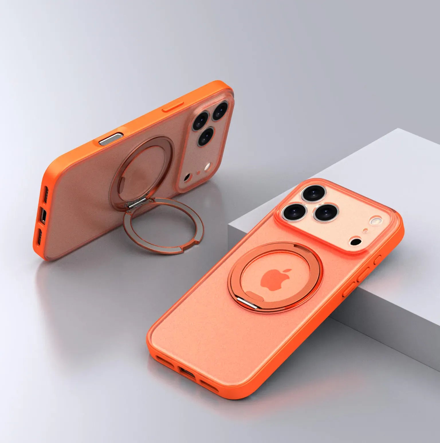 Cases & Covers Frosted Matte 360 Degree Rotatable Magnetic Kickstand Hard Case for iPhone 17 Pro