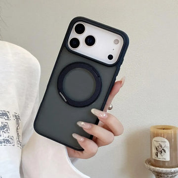 Cases & Covers Frosted Matte 360 Degree Rotatable Magnetic Kickstand Hard Case for iPhone 17 Pro