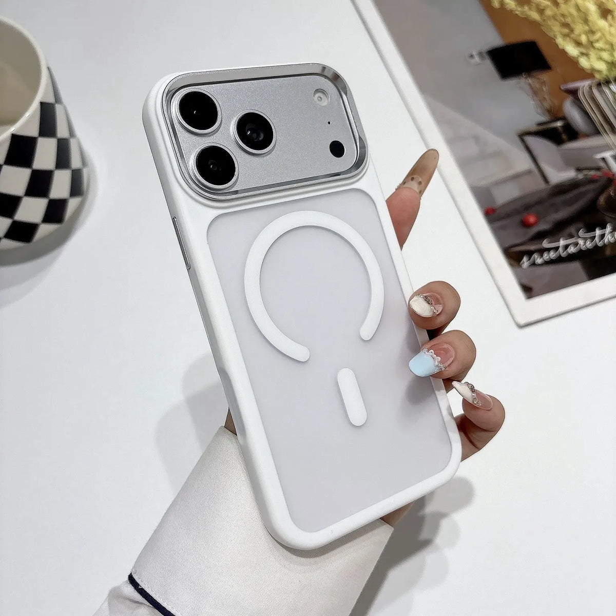 Frosted Matte Detatchable camera Metal Frame Magsafe Hard Case for iPhone 18 Pro KTSU324K3 8983207926996