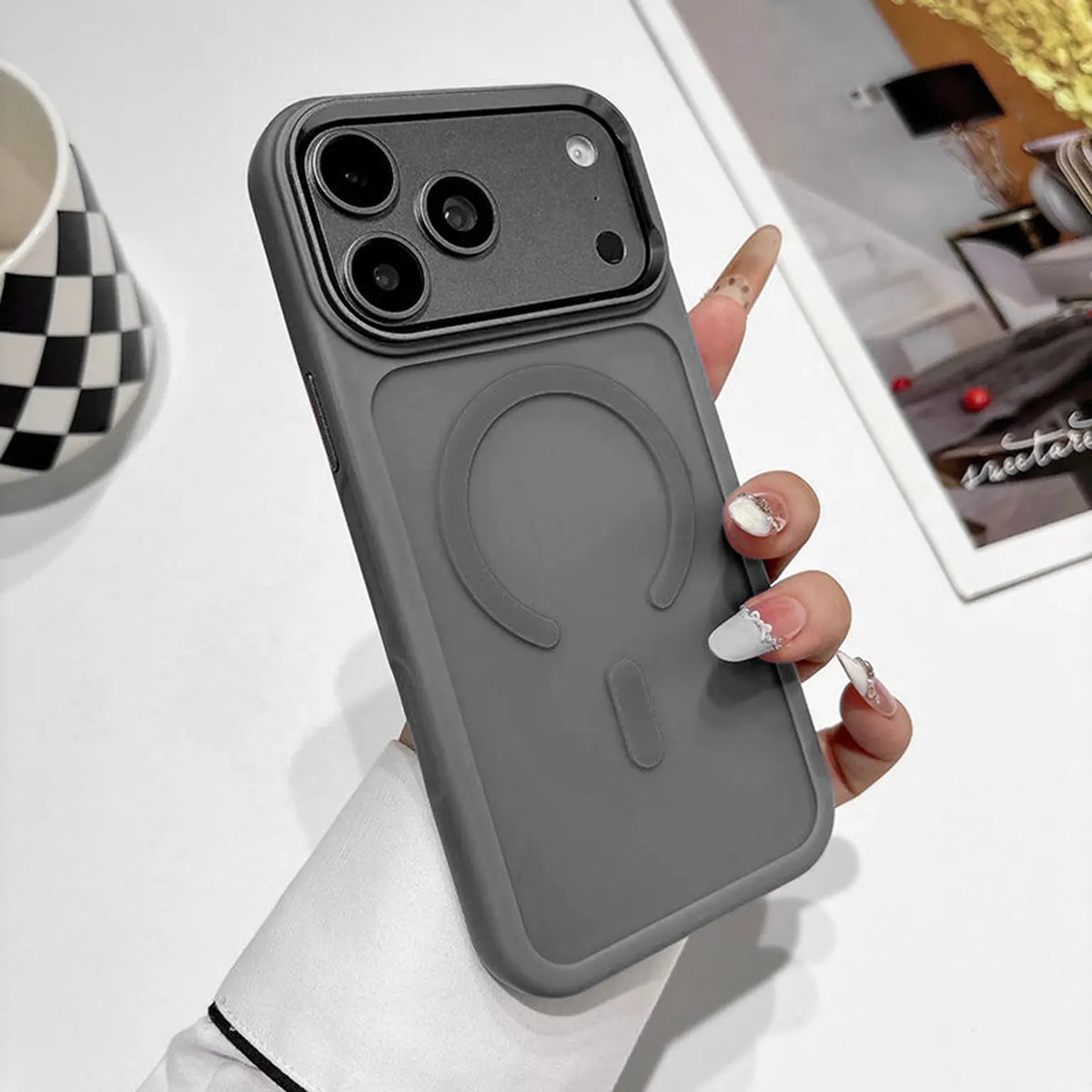 Frosted Matte Detatchable camera Metal Frame Magsafe Hard Case for iPhone 18 Pro KTSU1GV7W 8954964427026