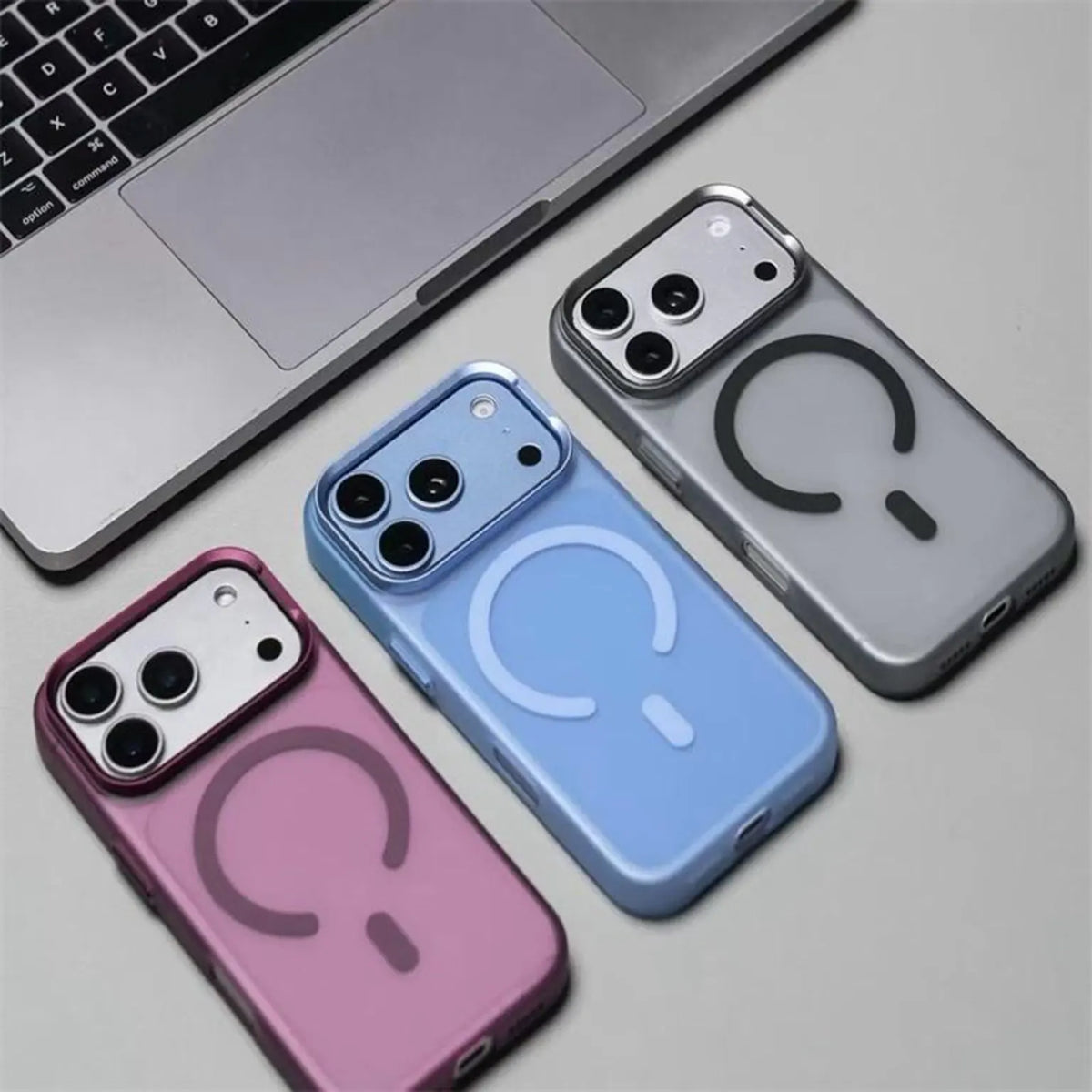 Frosted Matte Ultra-Thin Slim Metal Camera Kickstand Magsafe Case for iPhone 18 Pro Max