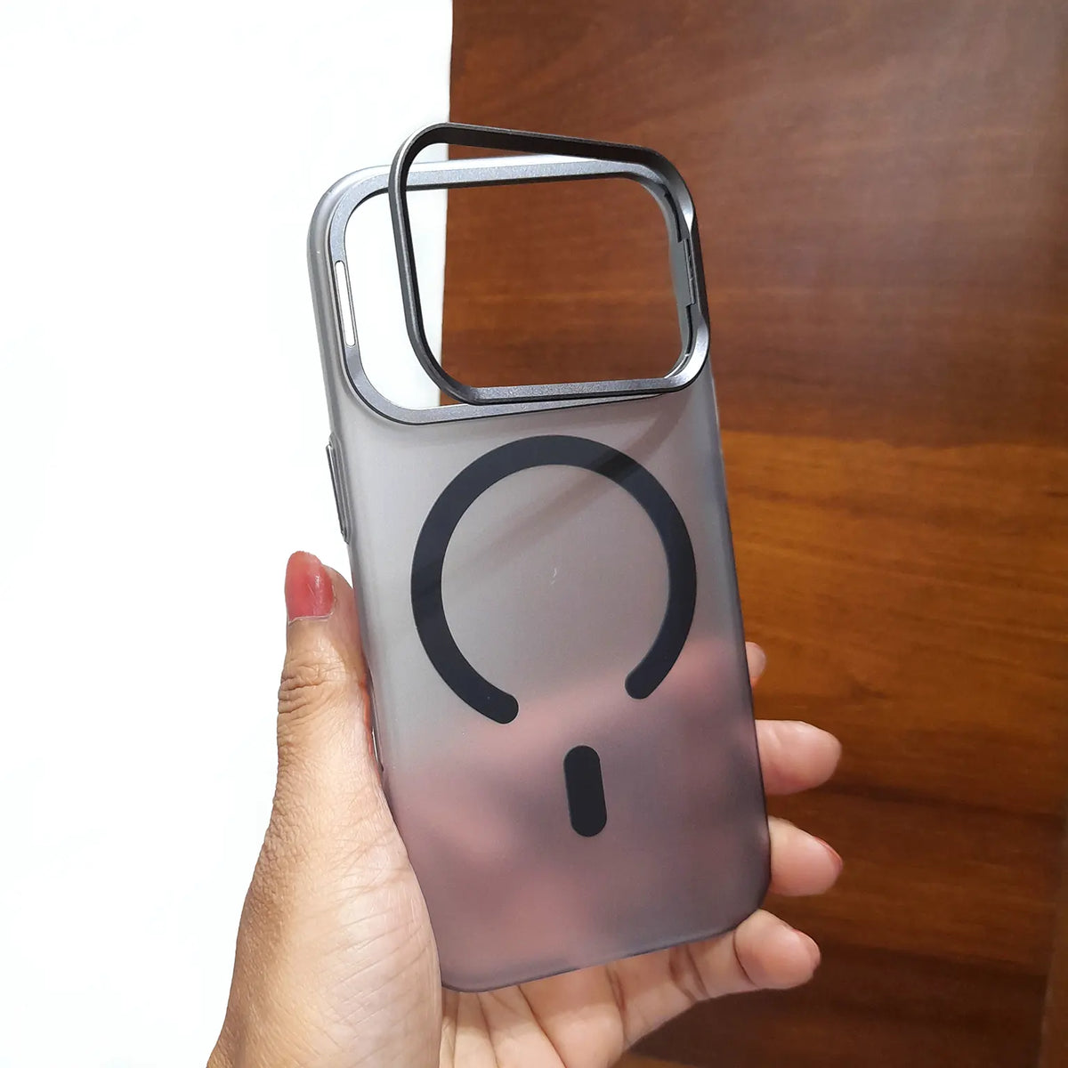 Frosted Matte Ultra-Thin Slim Metal Camera Kickstand Magsafe Case for iPhone 18 Pro Max KTSUXT417 8900494490559