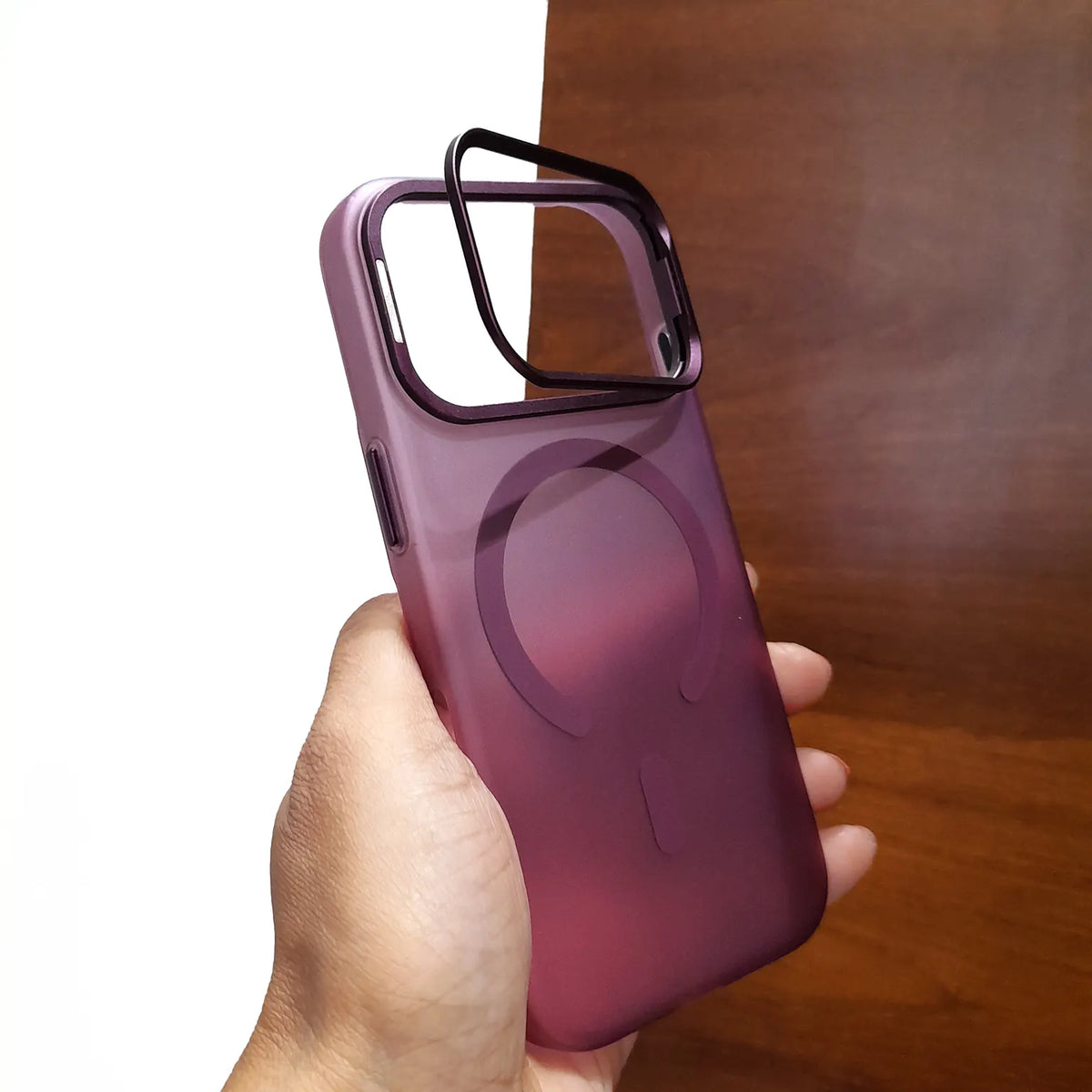 Frosted Matte Ultra-Thin Slim Metal Camera Kickstand Magsafe Case for iPhone 18 Pro Max KTSUT0OEC 8979368704870