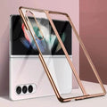 Cases & Covers for Samsung Z Fold5 / Champange Gold Full Electroplating Frame Transparent clear Case for Samsung Z Fold