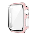 Cases & Covers for 44mm / Pink Silver Glossy Chrome Hard PC Built-in Glass Watch Case for Apple Watch