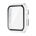 Cases & Covers for 44mm / White Silver Glossy Hard PC Built-in Glass Screen Protector Case for Apple Watch