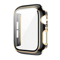 Cases & Covers for 45mm / Black Gold Glossy Hard PC Built-in Glass Screen Protector Case for Apple Watch