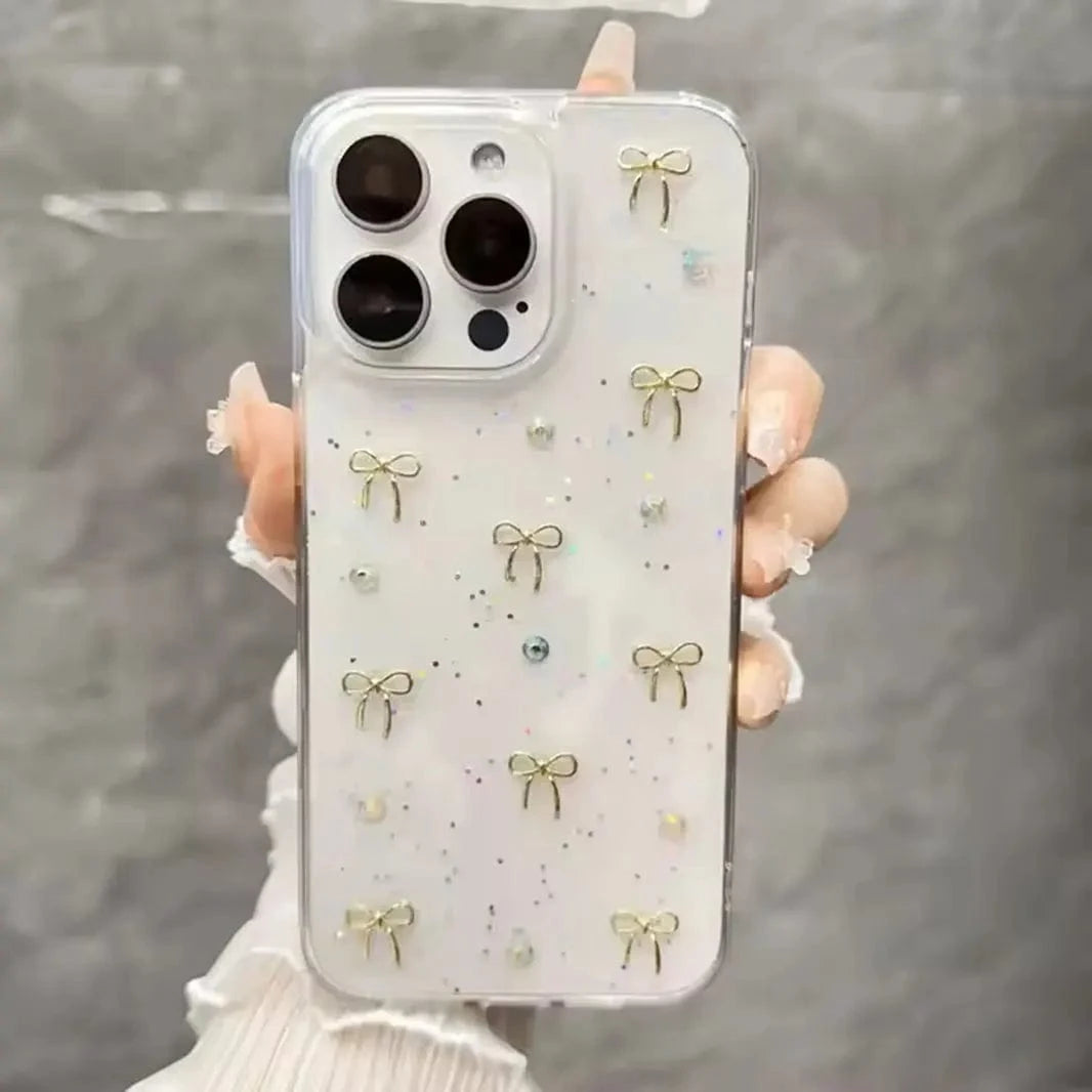 3D Cute Korean Design Transparenrt Hard Case for iPhone 15 Plus