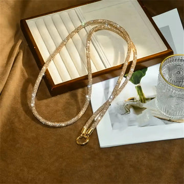 Full Diamond Bling Crossbody Long Strap for The Neck And Shoulder Mobile Phone Lanyard