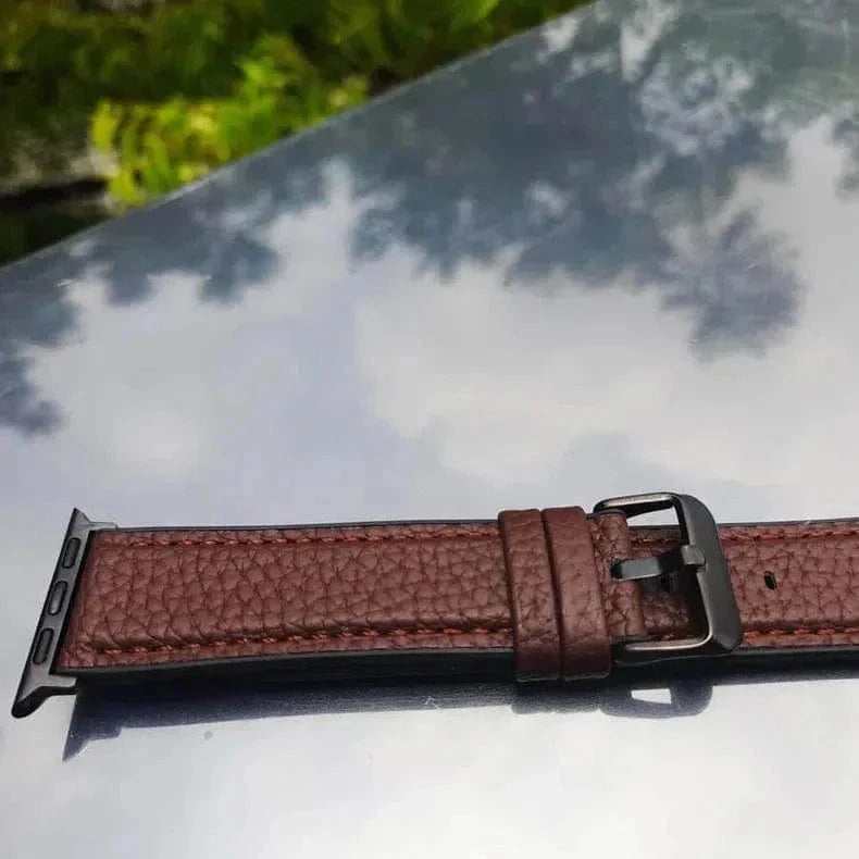 Grainy Leather Texture Silicone Band for Apple Watch 38 | 40 | 41 | 42mm S10