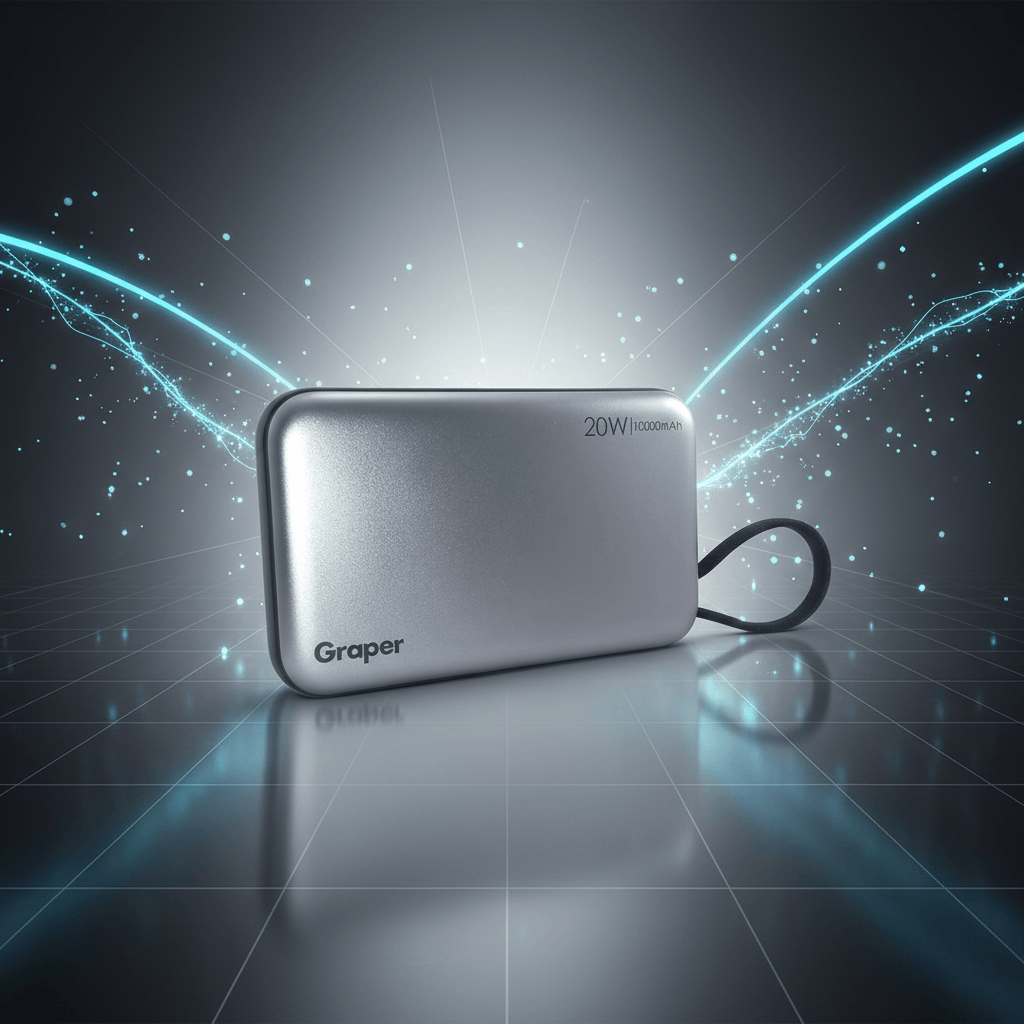 ktusu Graper Power Bank Graper 20W 10000mAh Wireless Power Bank | Fast Charging Type-C PD Portable Charger