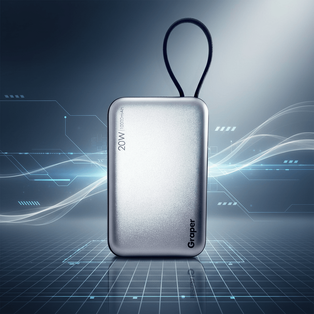 ktusu Graper Power Bank Graper 20W 10000mAh Wireless Power Bank | Fast Charging Type-C PD Portable Charger