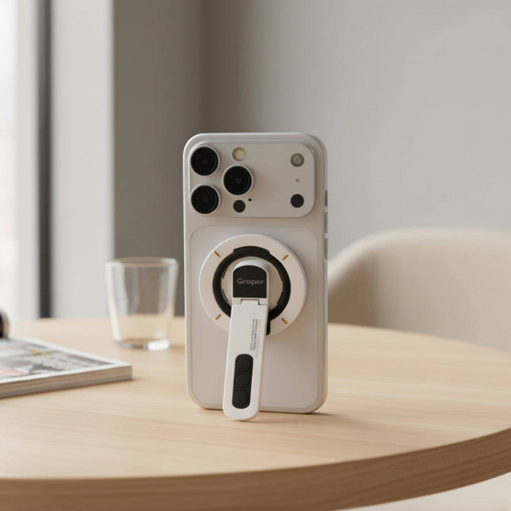 Graper 3-in-1 Multi Angle Adjustable MagSafe Magnetic Ring Grip for Magsafe Function Built in Cases
