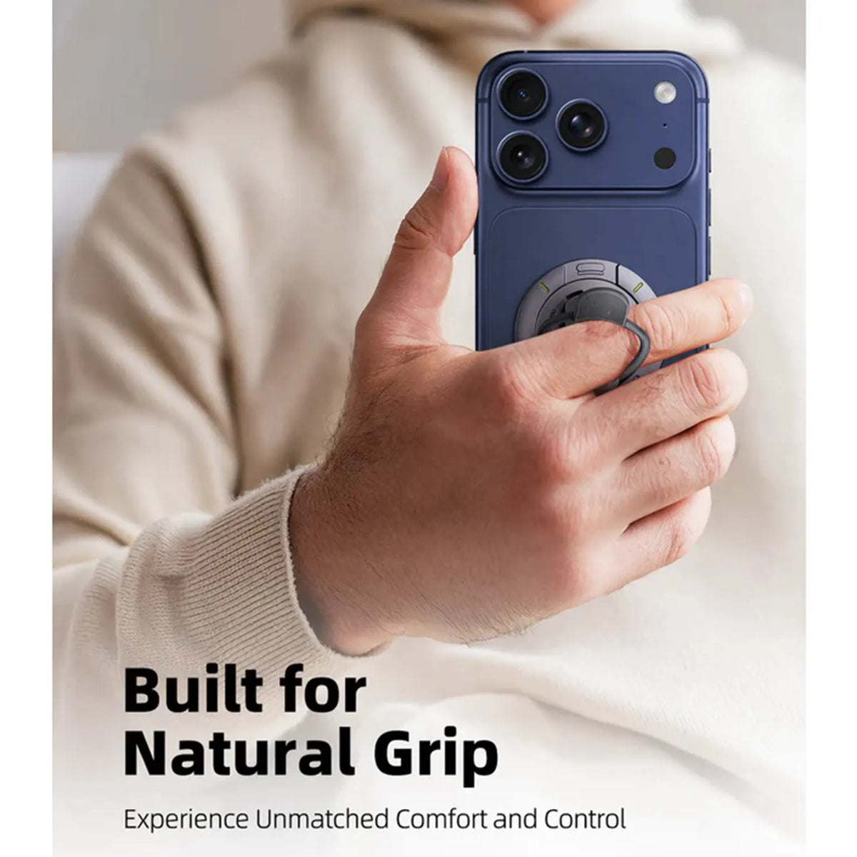 Graper 3-in-1 Multi Angle Adjustable MagSafe Magnetic Ring Grip for Magsafe Function Built in Cases