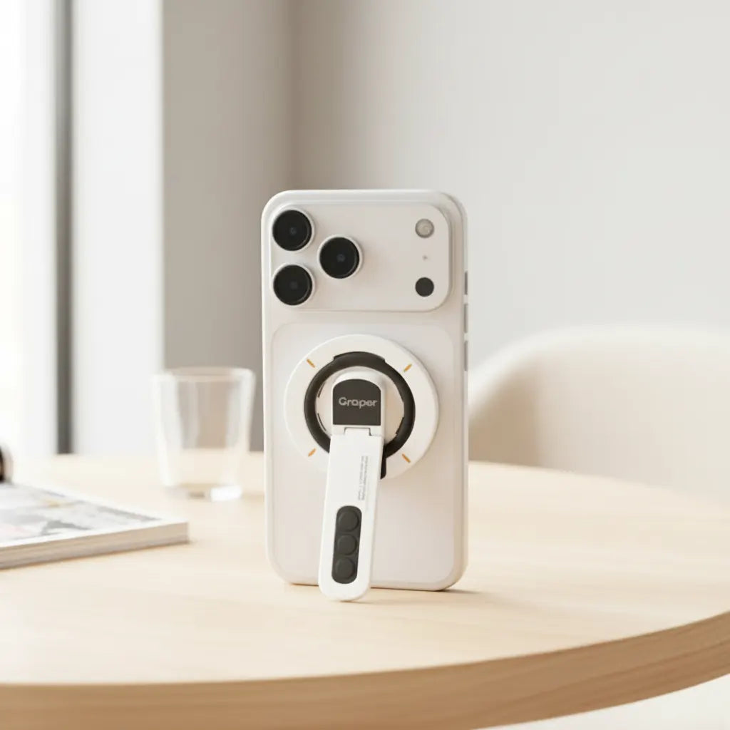 Graper 3-in-1 Multi Angle Adjustable MagSafe Magnetic Ring Grip for Magsafe Function Built in Cases
