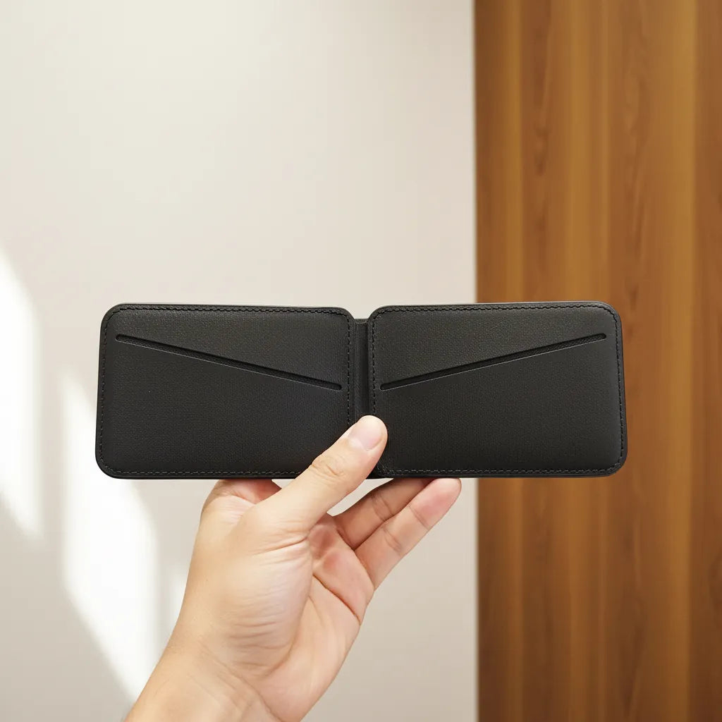 Card Holder Graper 4 Card Storage Magnetic Card Holder Leather Stand Wallet for iPhone