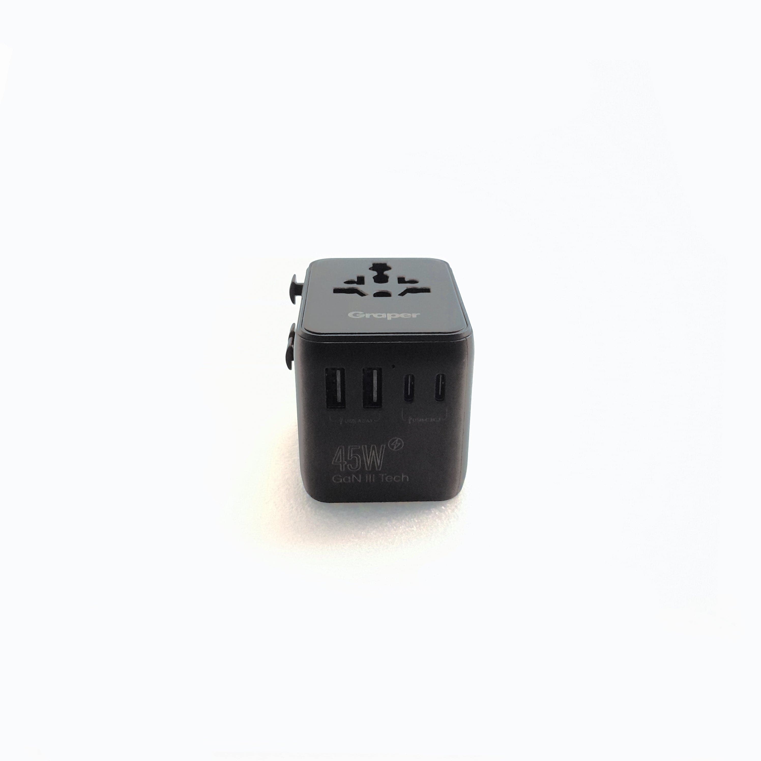 Power Accessories Graper 45W GaN 5 Port + 2 AC Travel Adapter GRCH002