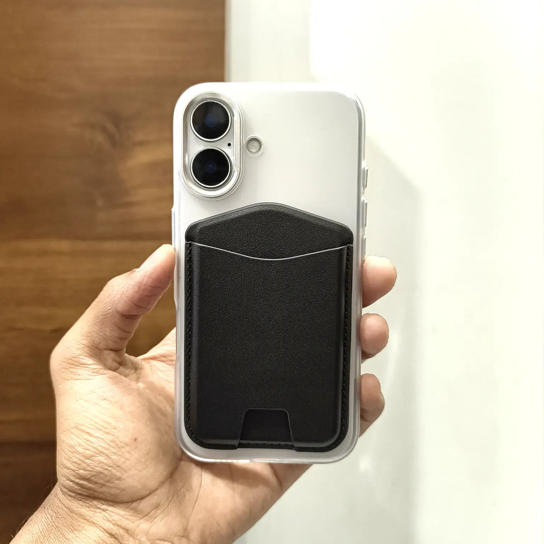 Card Holder Graper Magnetic Card Holder Leather Pickup Bag Wallet for iPhone