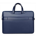 Fashionable PU Leather Office Briefcase Laptop Bag for Laptop | Macbook | Notebook Up to 13.6 inch Laptop / Blue - Ktusu