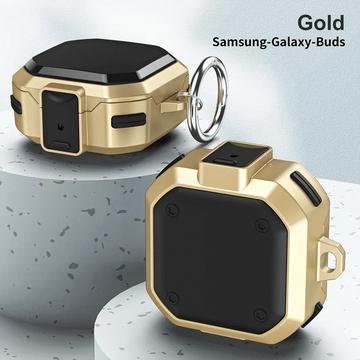ktusu Generic Cases & Covers Hard PC TPU Keychain Cover for Samsung Buds Live Gold