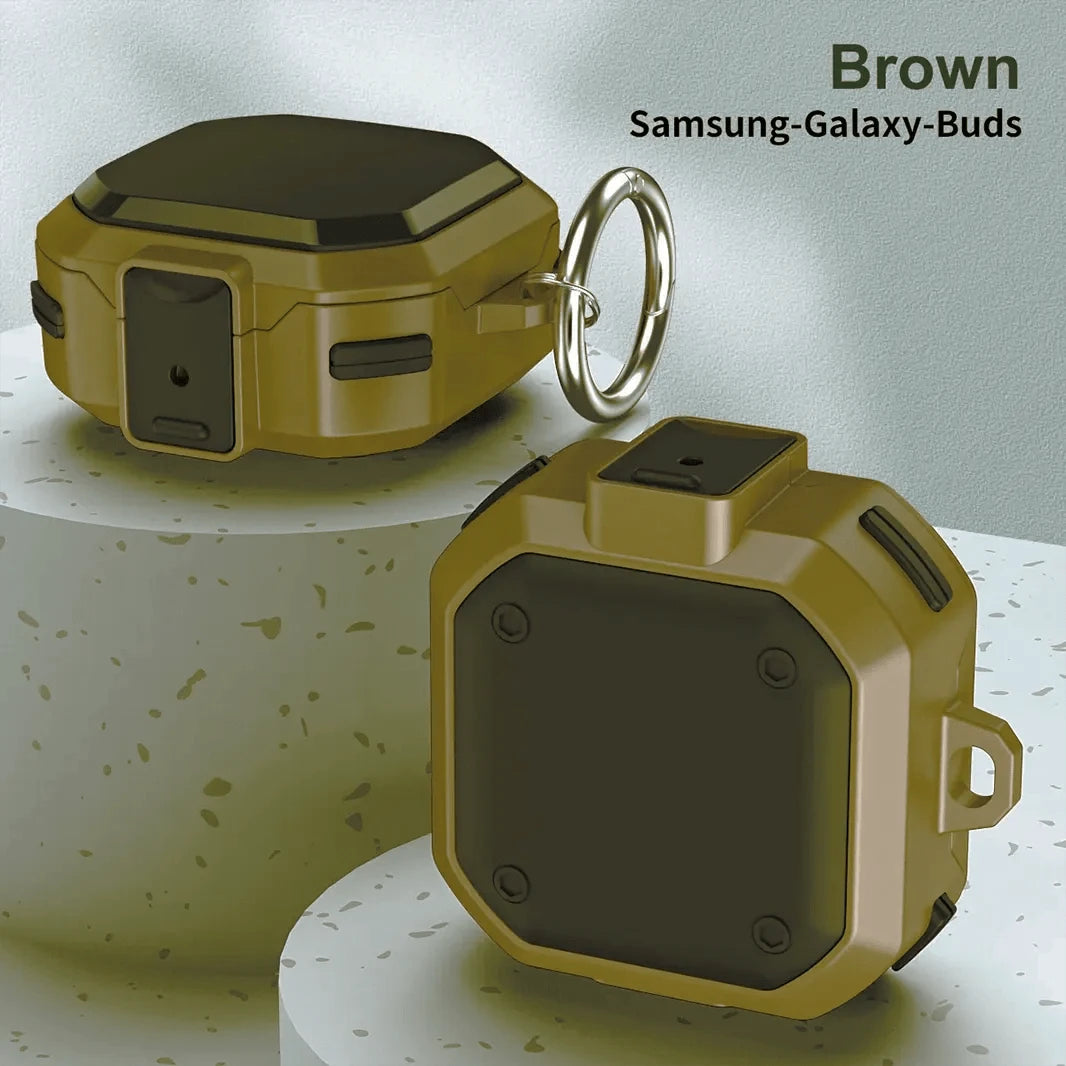 ktusu Generic Cases & Covers Hard PC TPU Keychain Cover for Samsung Buds Live Moss Green