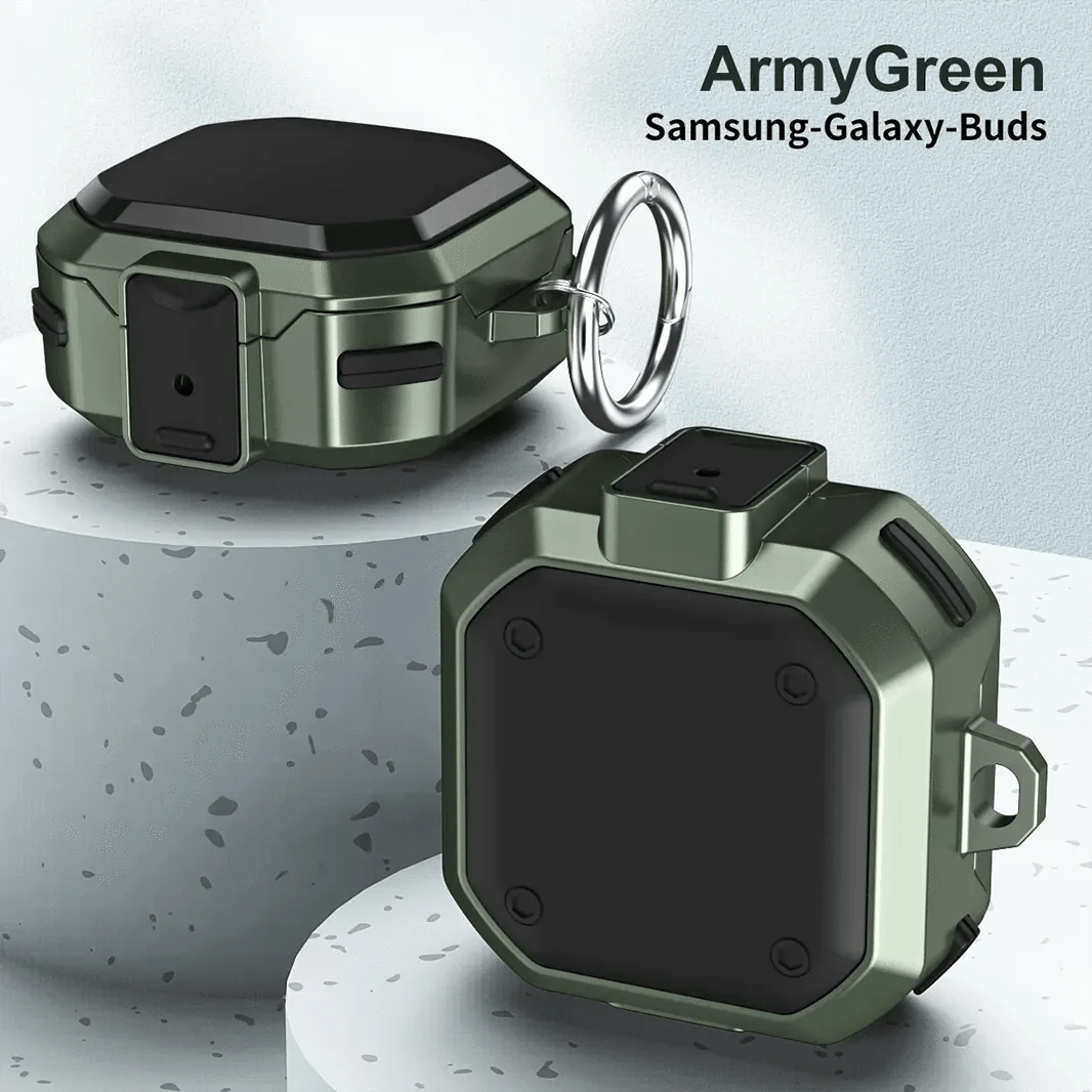 ktusu Generic Cases & Covers Hard PC TPU Keychain Cover for Samsung Galaxy Buds Orpha Green