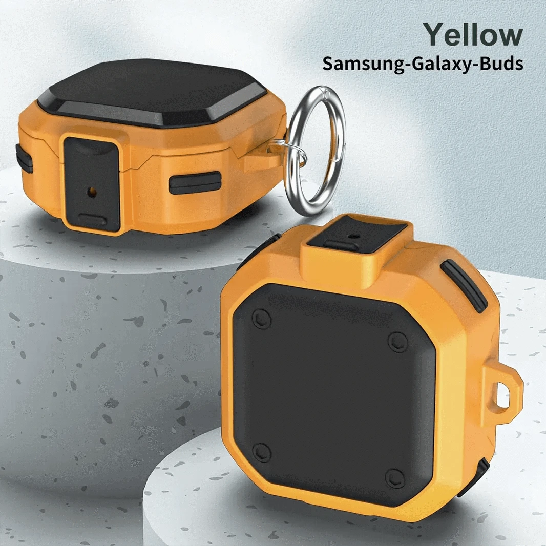 ktusu Generic Cases & Covers Hard PC TPU Keychain Cover for Samsung Galaxy Buds Yellow