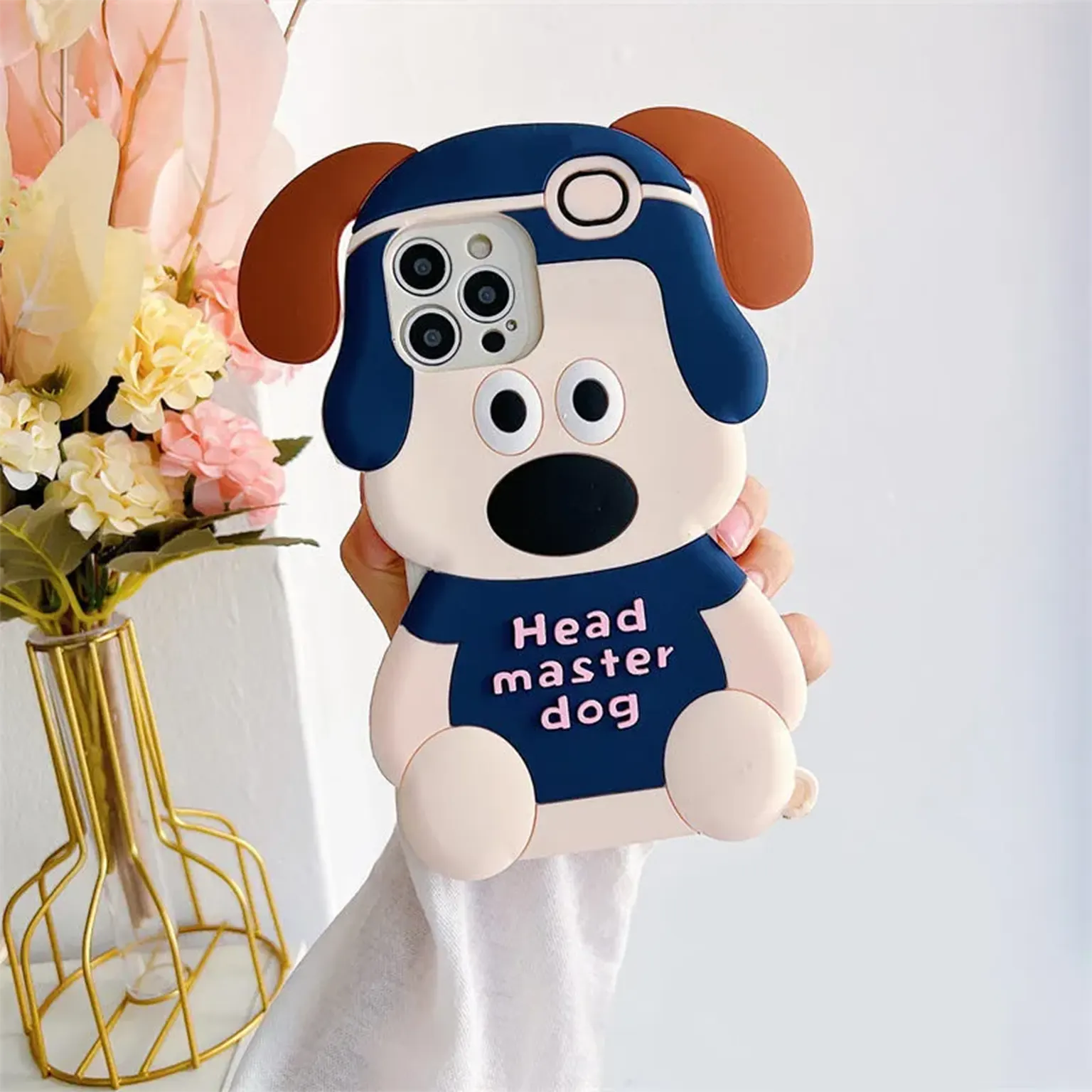 3D Cute Cartoon Character Scalable Holder Soft Silicone Case for iPhone 14