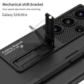 Cases & Covers for Samsung S24 Ultra / Black Hidden Bracket Kickstand Matte Hard Phone Case with Pen for Samsung