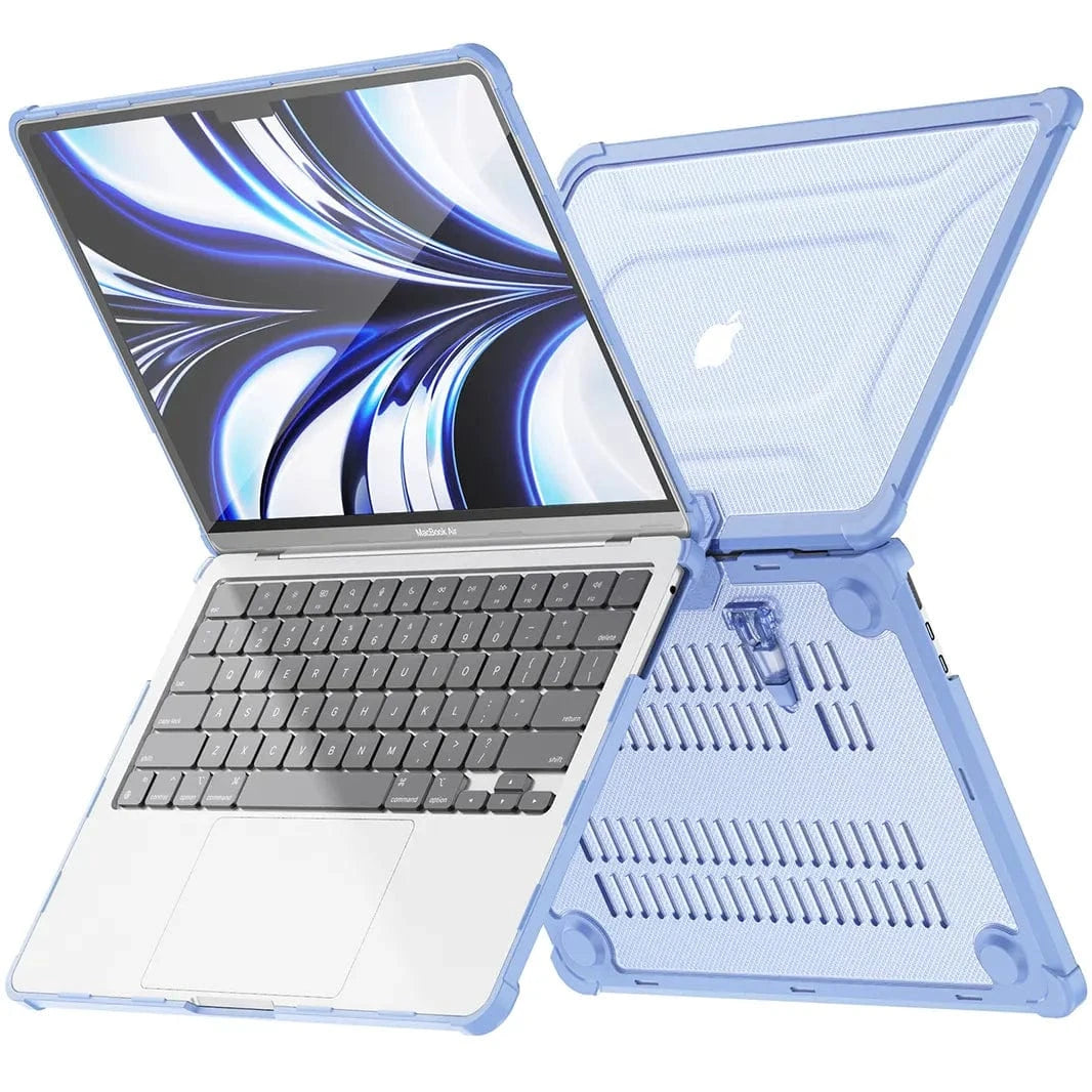 Honeycomb Kickstand TPU Bumper Hard Shell Cover for MacBook Air 13 M2 (2022) | 13 M3 (2024) (13.6-inch)