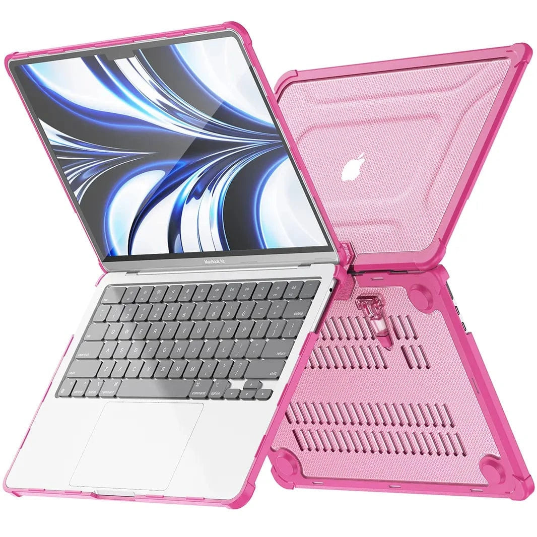 Honeycomb Kickstand TPU Bumper Hard Shell Cover for MacBook Air 13 M2 (2022) | 13 M3 (2024) (13.6-inch)
