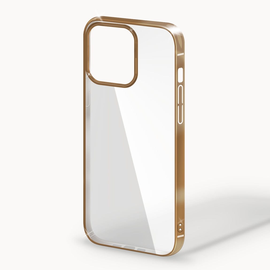 ktusu iShock Cases & Covers iShock Ultra Thin Clear Shiny Frame Case for iPhone 14 Pro Max Gold