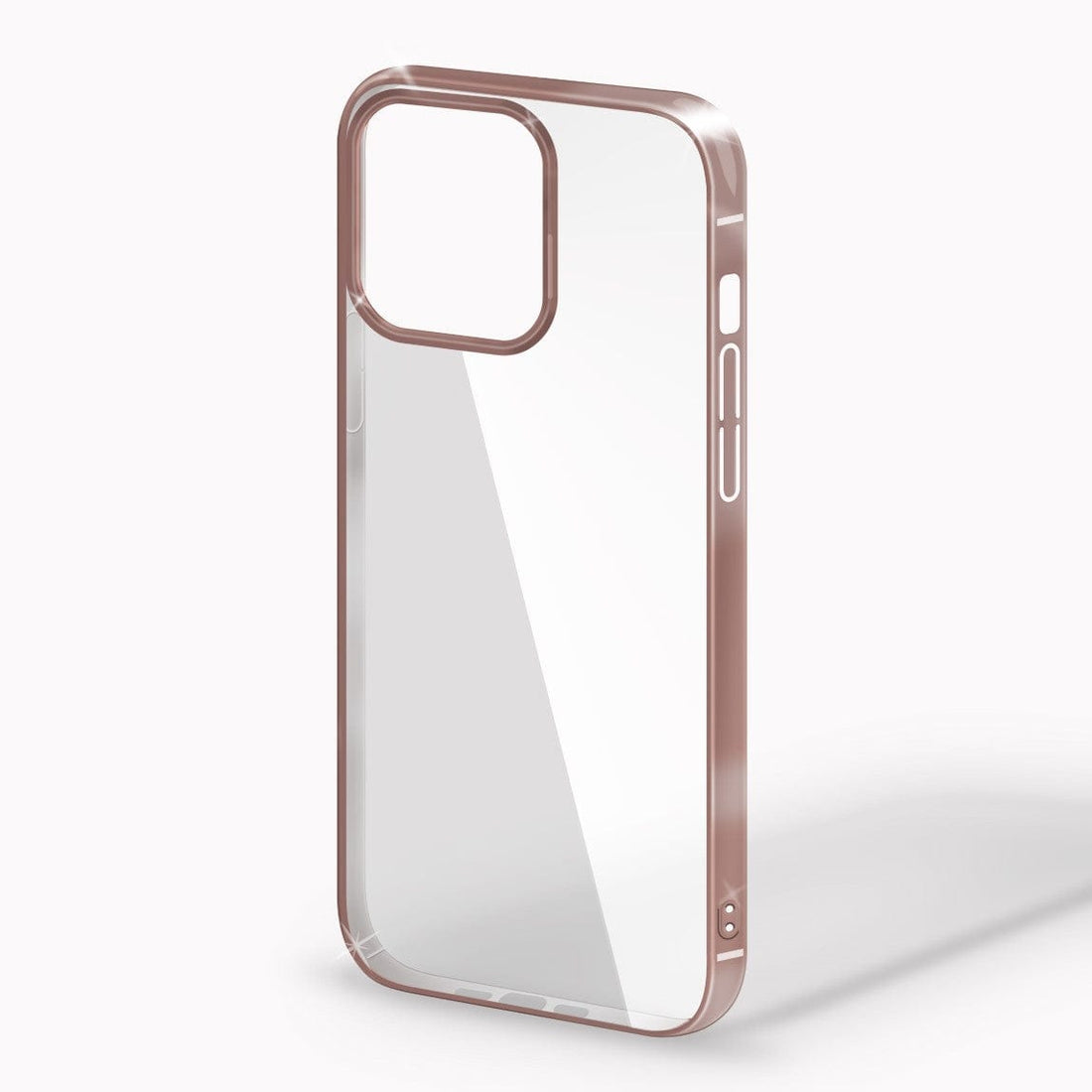 ktusu iShock Cases & Covers iShock Ultra Thin Clear Shiny Frame Case for iPhone 14 Pro Max Rose gold