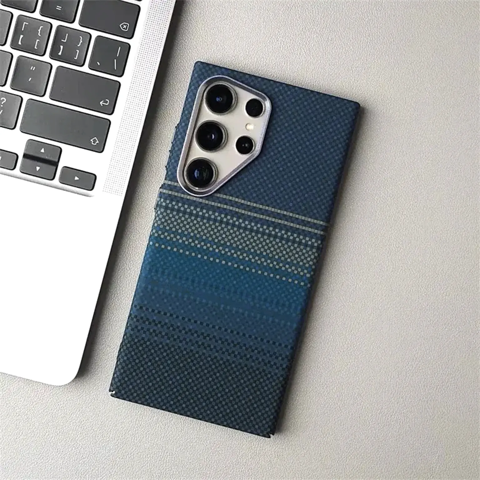 Kevlar Aramid Texture Magnetic Magsafe Slim Case for Samsung S24